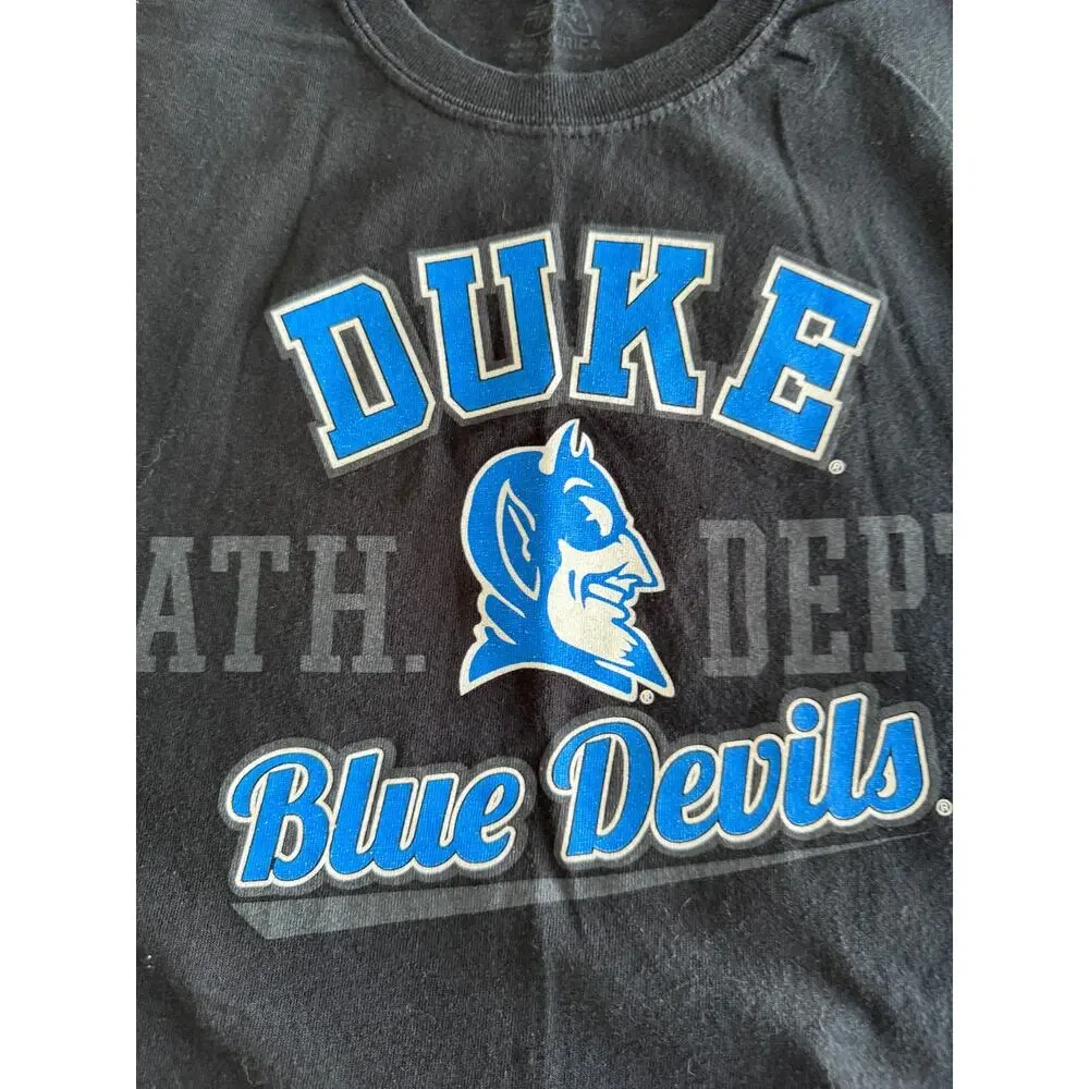 Vintage J America NCAA Duke Blue Devils "Ath. Dept." Black T Shirt Men's Medium - Picture 3 of 7